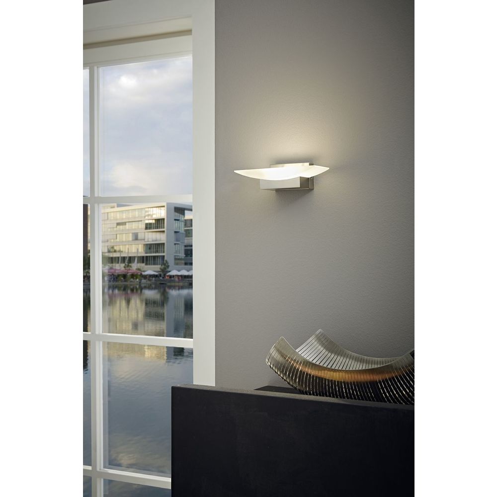 Eglo Metrass Zidna Lampa sa LED Osvjetljenjem - 5,6W, 680lm, Nikl-Mat/Bijela slika 2
