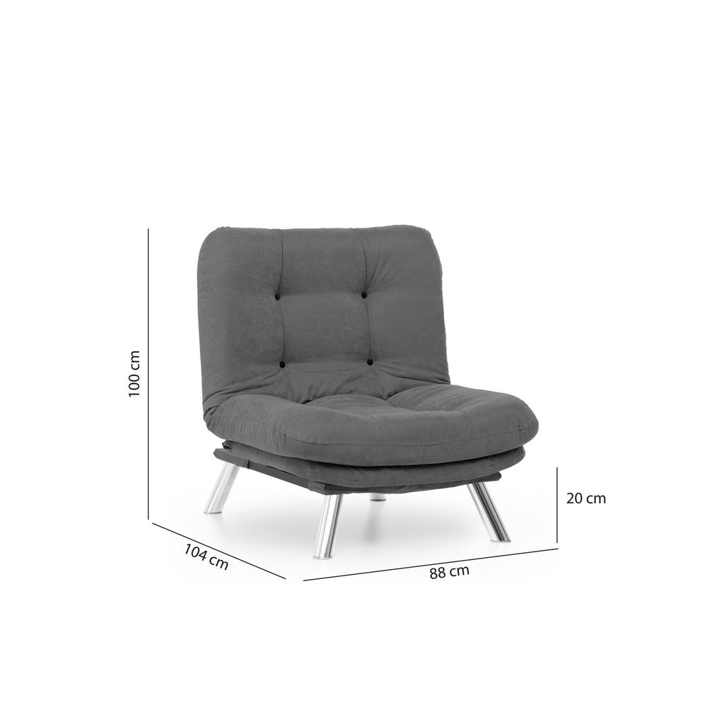 Solo Siva Jednosjedna Sofa slika 10