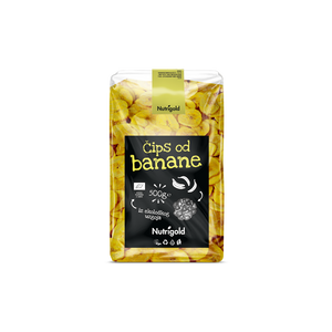 Nutrigold Čips od banane - Organski 500g 