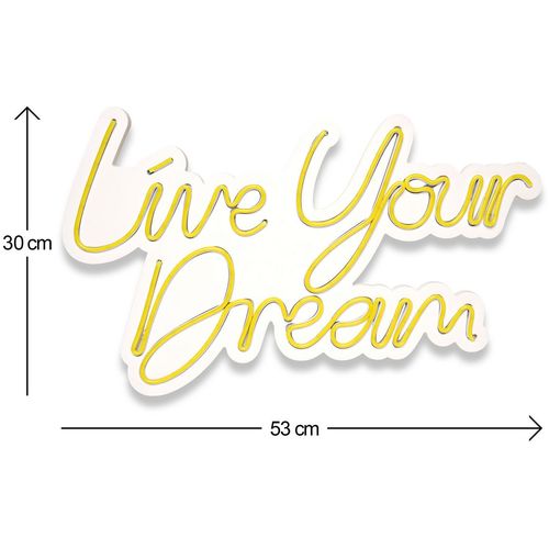 Wallity Ukrasna plastična LED rasvjeta, Live Your Dream - Yellow slika 5