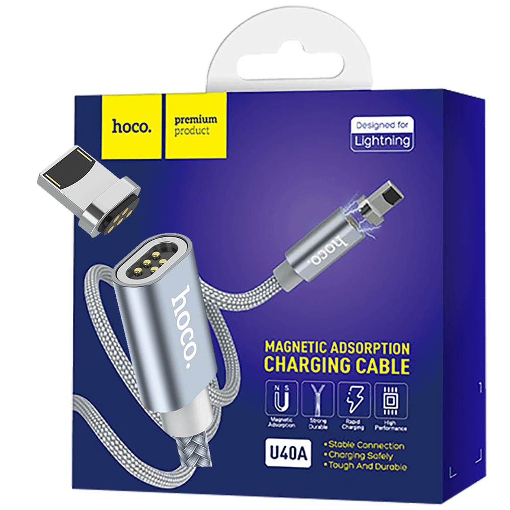 hoco. USB kabl za iPhone, metal magnetic, Lightning, 2.0 A - U40A Magnetic Lightning slika 1
