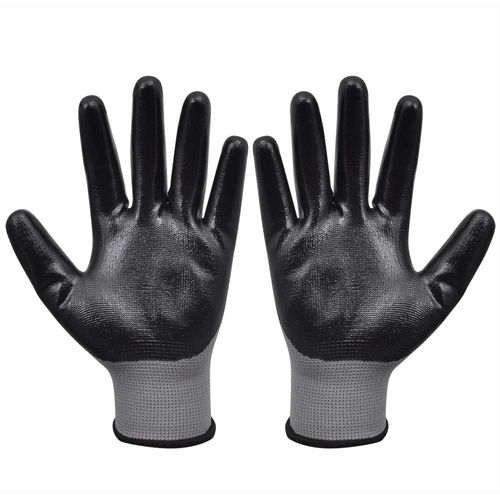Radne rukavice Nitril 24 Para sivo-crne Veličina 10 / XL slika 9