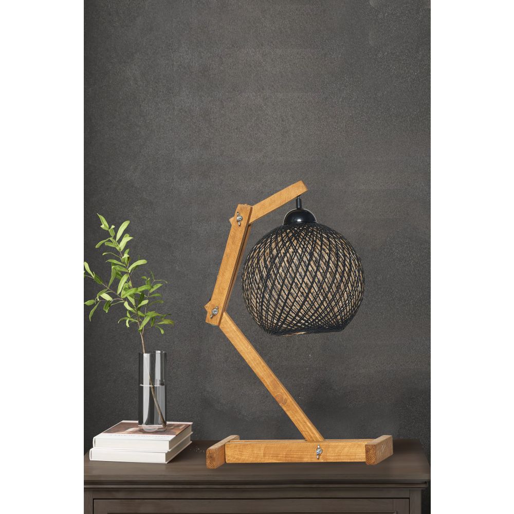 Beehive - Crna Ecru, Smeđa i Crna Stolna Lampa slika 1