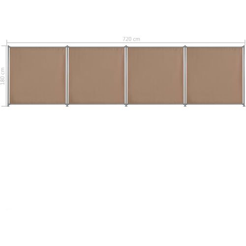 Panel za ogradu od tkanine 4 kom 720 x 180 cm smeđe-sivi slika 35