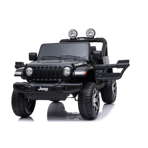 Licencirani Jeep Wrangler Rubicon crni - auto na akumulator slika 7