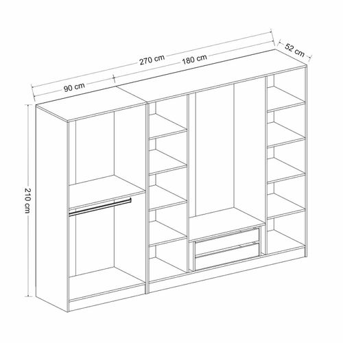 Kale Plus - 7812 Fume Wardrobe slika 8