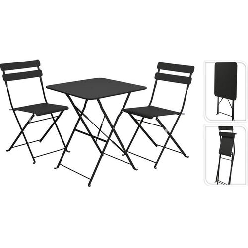 Koopman Vrtni Bistro set, 3/1, crni slika 1