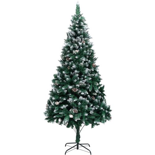 Umjetno božićno drvce sa šiškama i bijelim snijegom 240 cm slika 1