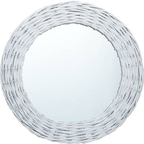 Ogledalo od pruća 60 cm bijelo slika 8