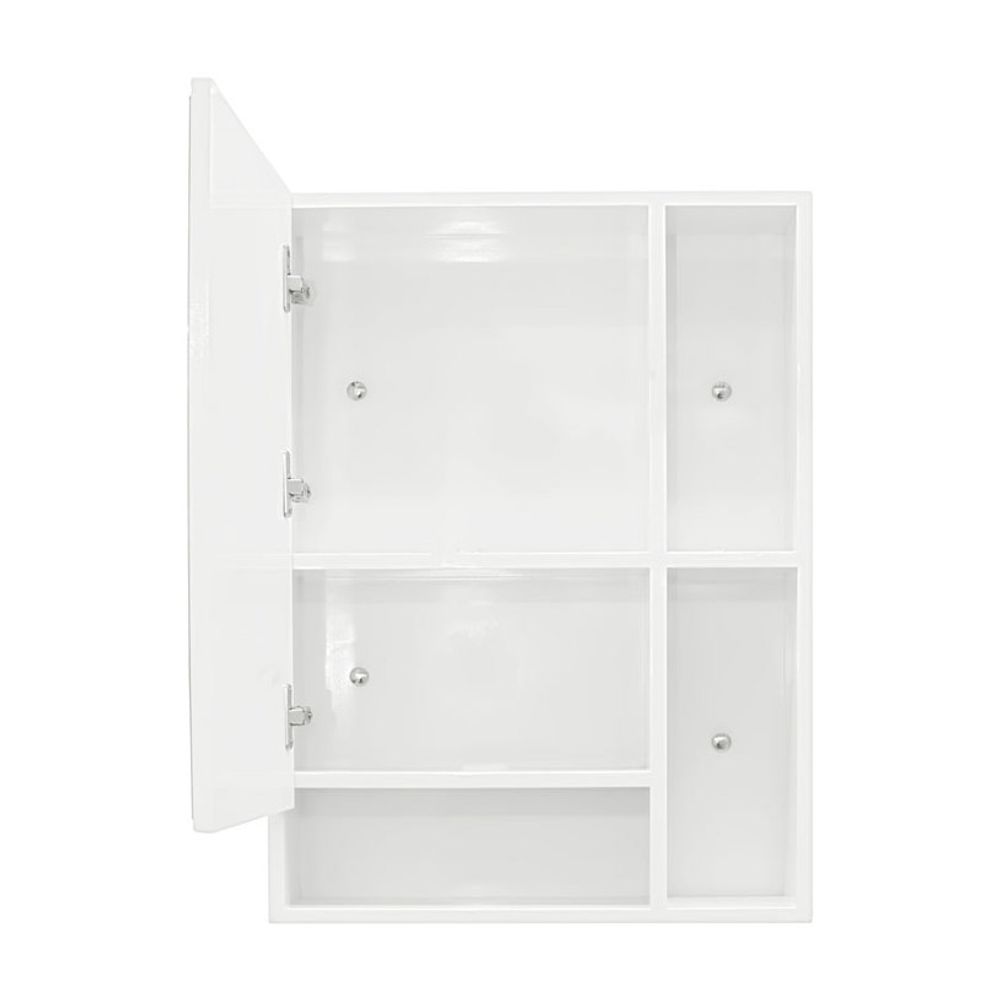 Inter Ceramic zidni pvc kupaonski ormarić sa ogledalom pvc, bijeli slika 3