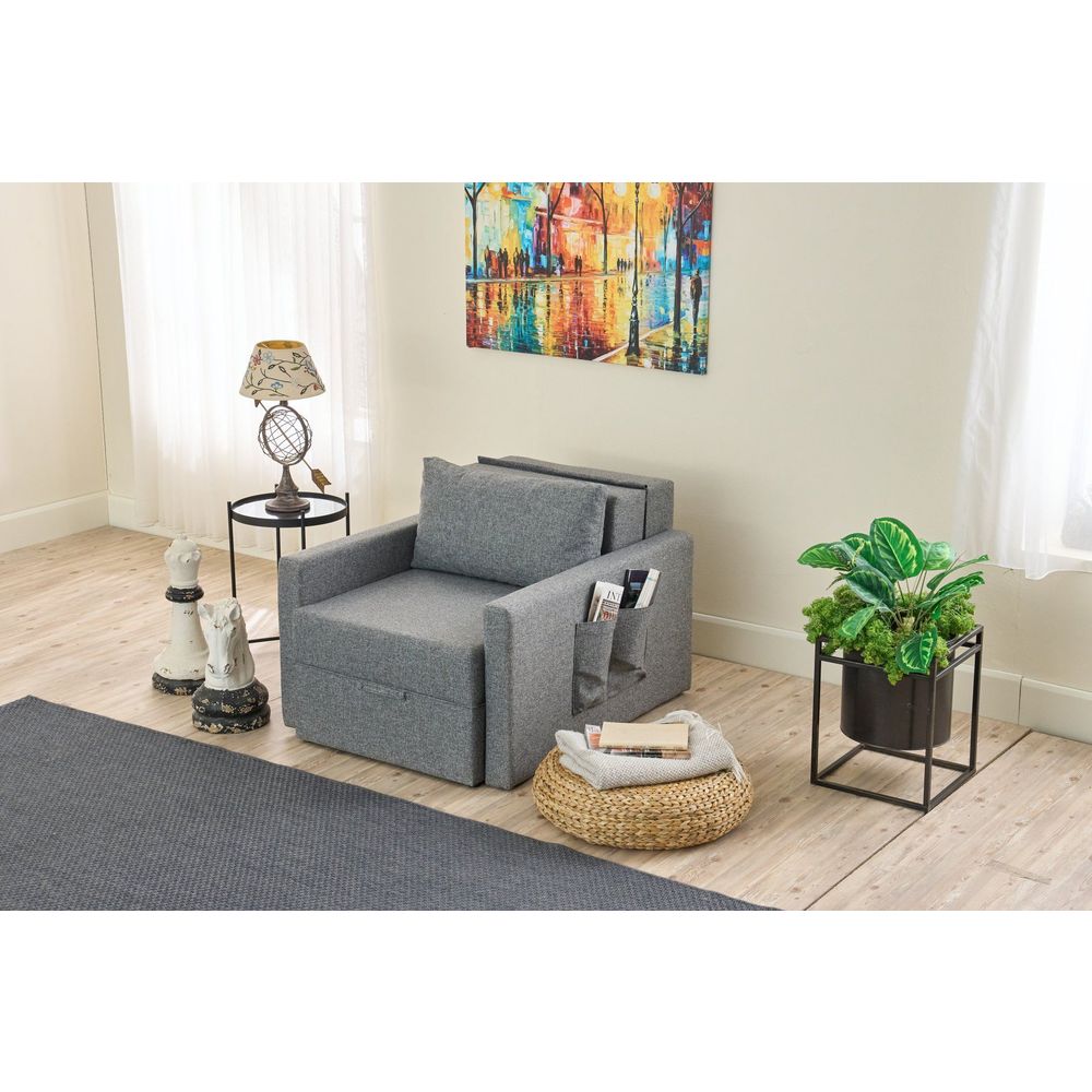 Jednosjed sofa na razvlačenje Saros - siva slika 1