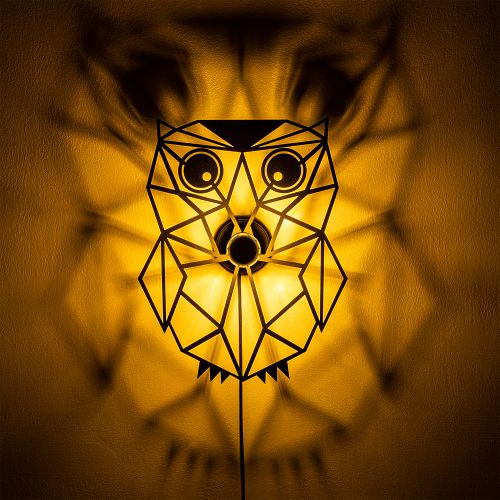 Owl Black Wall Lamp slika 4