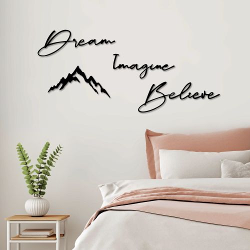 Wallity Metalna zidna dekoracija Dream Imagine Belive slika 4