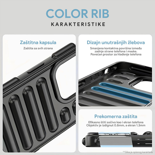 Torbica Color Rib za Xiaomi Redmi Note 13 Pro Plus (EU) lila slika 2