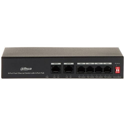 DAHUA PFS3006-4ET-36 6-Port Fast Ethernet Switch with 4-Port PoE slika 1