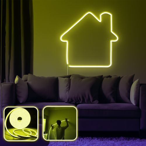 Opviq Dekorativna zidna led rasvjeta Home - Medium - Yellow slika 1