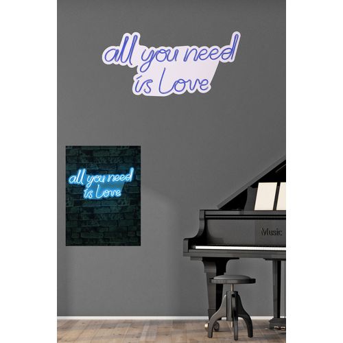 Wallity Ukrasna plastična LED rasvjeta, All You Need is Love - Blue slika 3