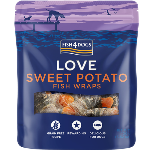 Fish4Dogs Love Sweet potato Fish Wraps 100 g slika 1