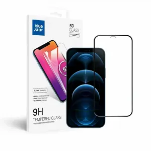 Blue Star 5D Tempered Glass - za iPhone 12/12 Pro (full glue) crno