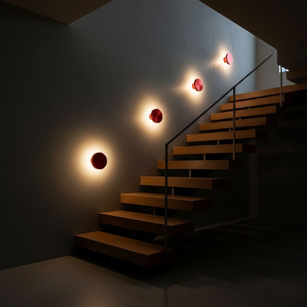Zidna Lampa Aura - 15520 - M - K, boje: Crvena slika 4