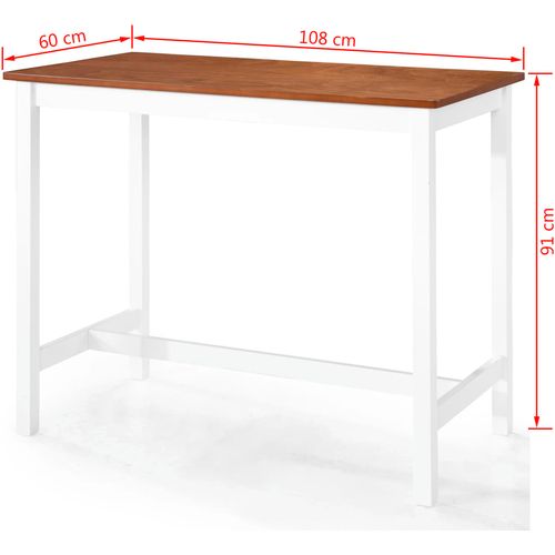 Barski stol od masivnog drva 108x60x91 cm slika 16