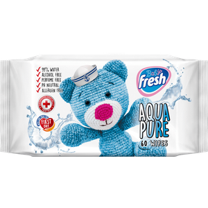 Fresh Baby vlažne maramice za bebe Premium Aqua Pure 99% voda 60kom
