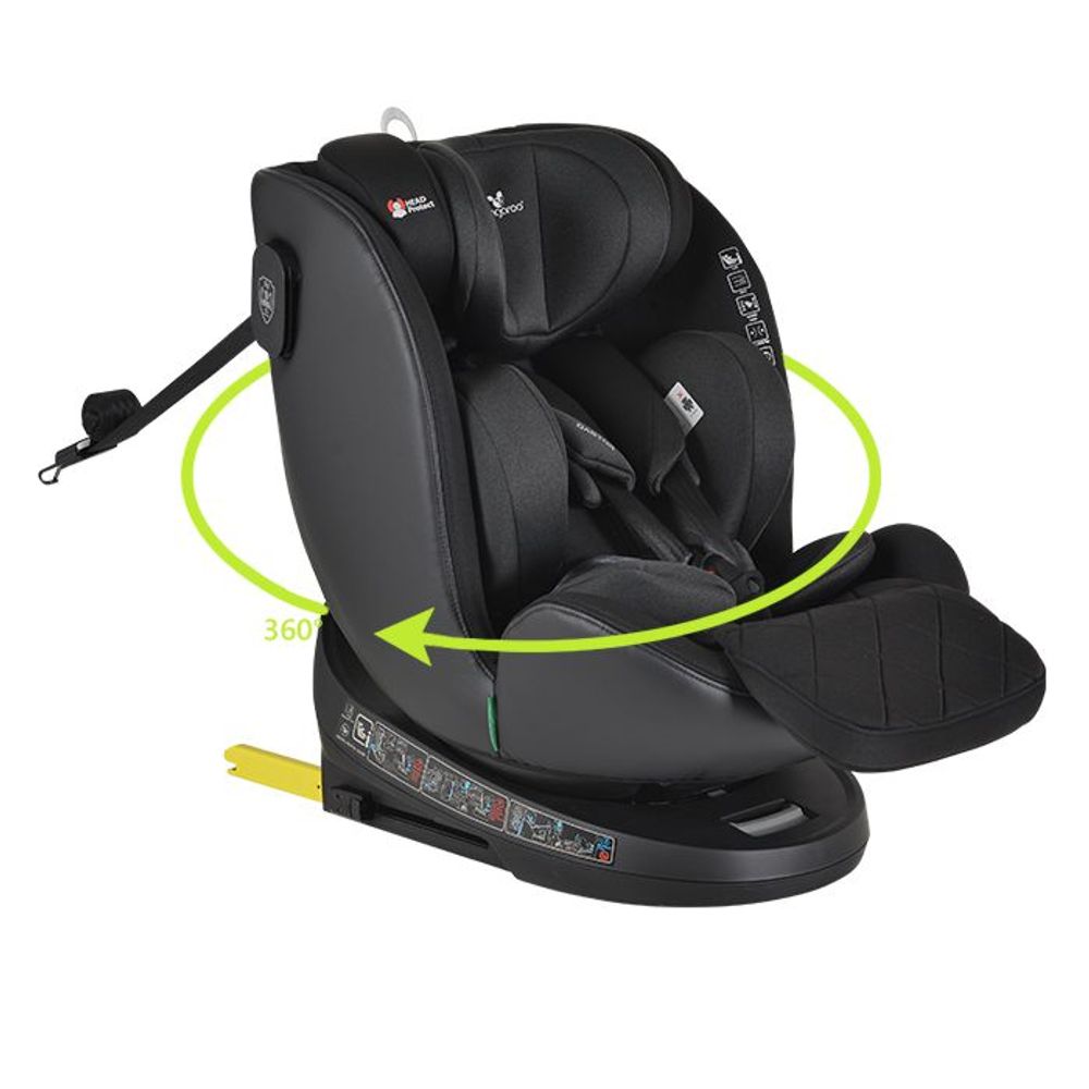 Cangaroo Rotirajuća autosjedalica Castor 40-150cm Isofix, Black slika 4