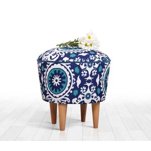 Pouffe Sky - Plavo-Bijeli, Bijelo-Plavi