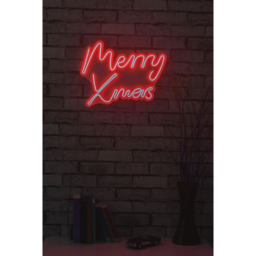 Wallity Ukrasna plastična LED rasvjeta, Merry Christmas - Red slika 12