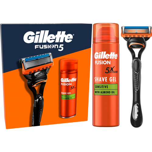 Gillette Fusion sistemski brijač + Fusion Gel 200ml gifting paket slika 2