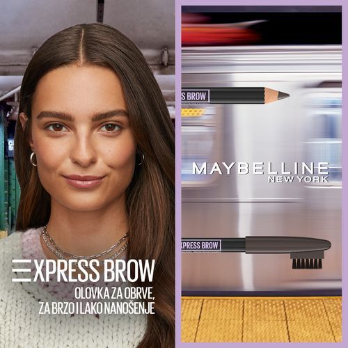 Maybelline New York Express Brow Olovka za obrve 3 Soft Brown  slika 8