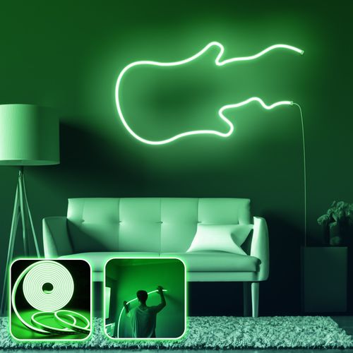 Opviq dekorativna zidna led svjetiljka, Guitar - Medium - Green slika 2