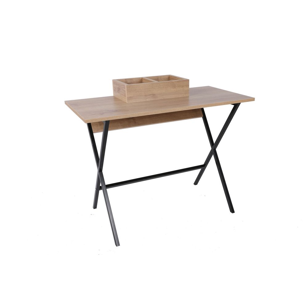Venedik Oak Crni Radni Sto slika 1
