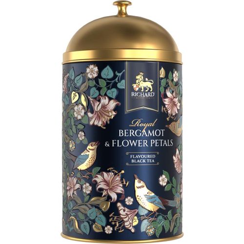Richard  "Royal Bergamot & flower Petals" – Crni čaj sa aromom bergamota i laticama cveća, 60g rinfuz, BLUE metalna kutija slika 2