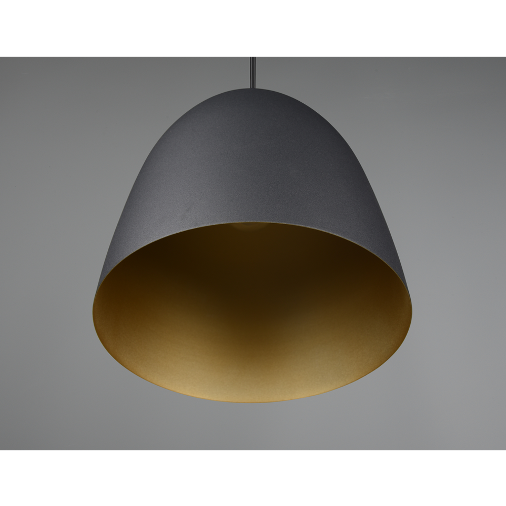 TILDA -VISILICA BLACK-GOLD,1XE27,D25CM slika 5