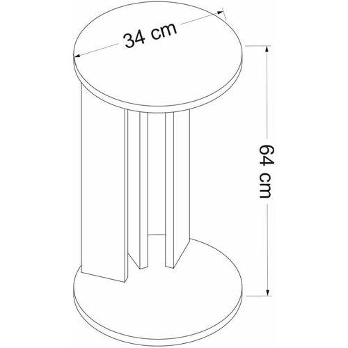 Ema - Walnut, Anthracite Walnut
Anthracite Side Table slika 8