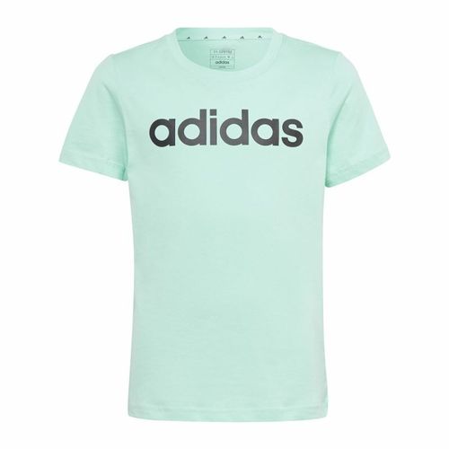 Dječja Majica Kratkih Rukava Adidas Linear Logo - Zelena Akvamarin (13-14 godina) slika 1