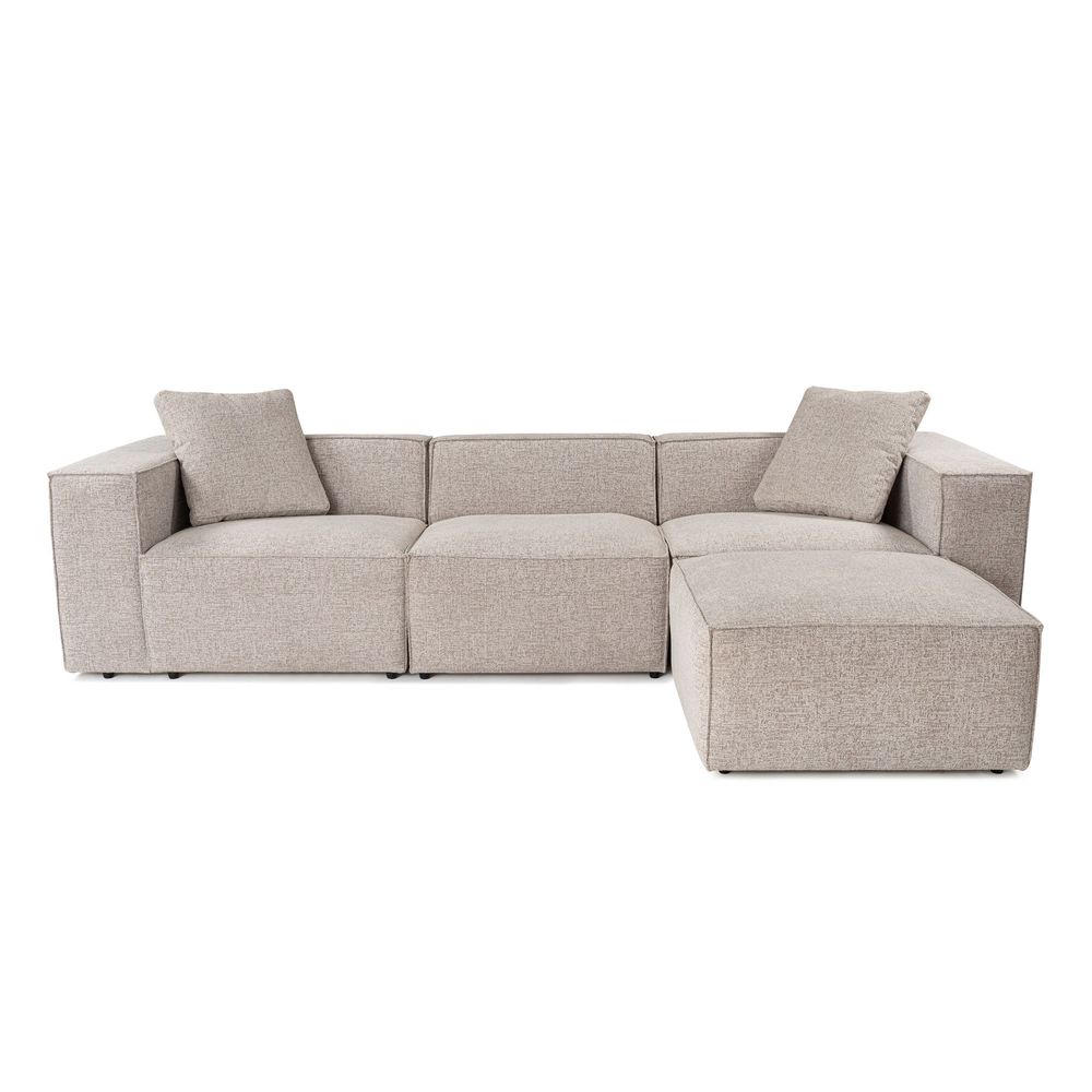 Lora (L1-O1-1R-POUFFE) - Ugao Sofa Mocha Mocha slika 3