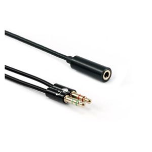 SBOX Kabl 3,5mm F. 4Pin - 2 X 3,5mm M. 3Pin / 0.2 m