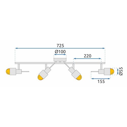 TOOLIGHT SPOTLIGHT STROPNE / ZIDNE SVJETILJKE APP748-4C slika 11