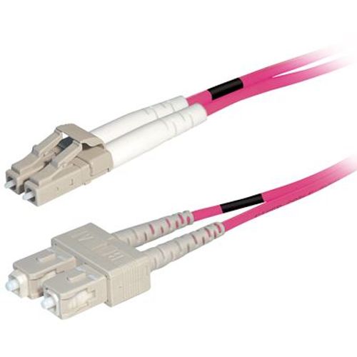Transmedia Fiber optic MM OM4 Duplex Patch cable LC-SC 1m slika 1