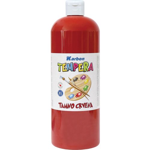 Tempera 1000ml boca KARBON tamno crvena slika 1