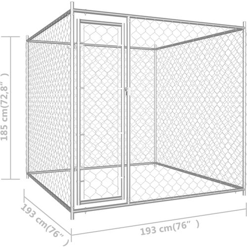 Vanjski kavez za pse 193 x 193 x 185 cm slika 7