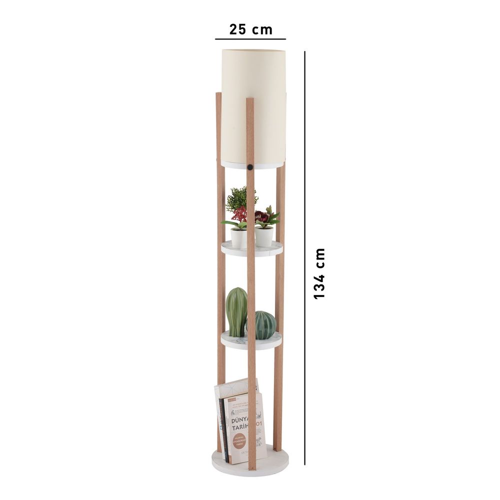 Circle Nora - Bijela Prirodna Stajaća Lampa slika 4