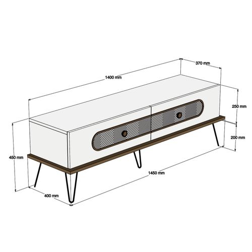 Woody Fashion Stalak za televizor, Ekol - Walnut slika 5