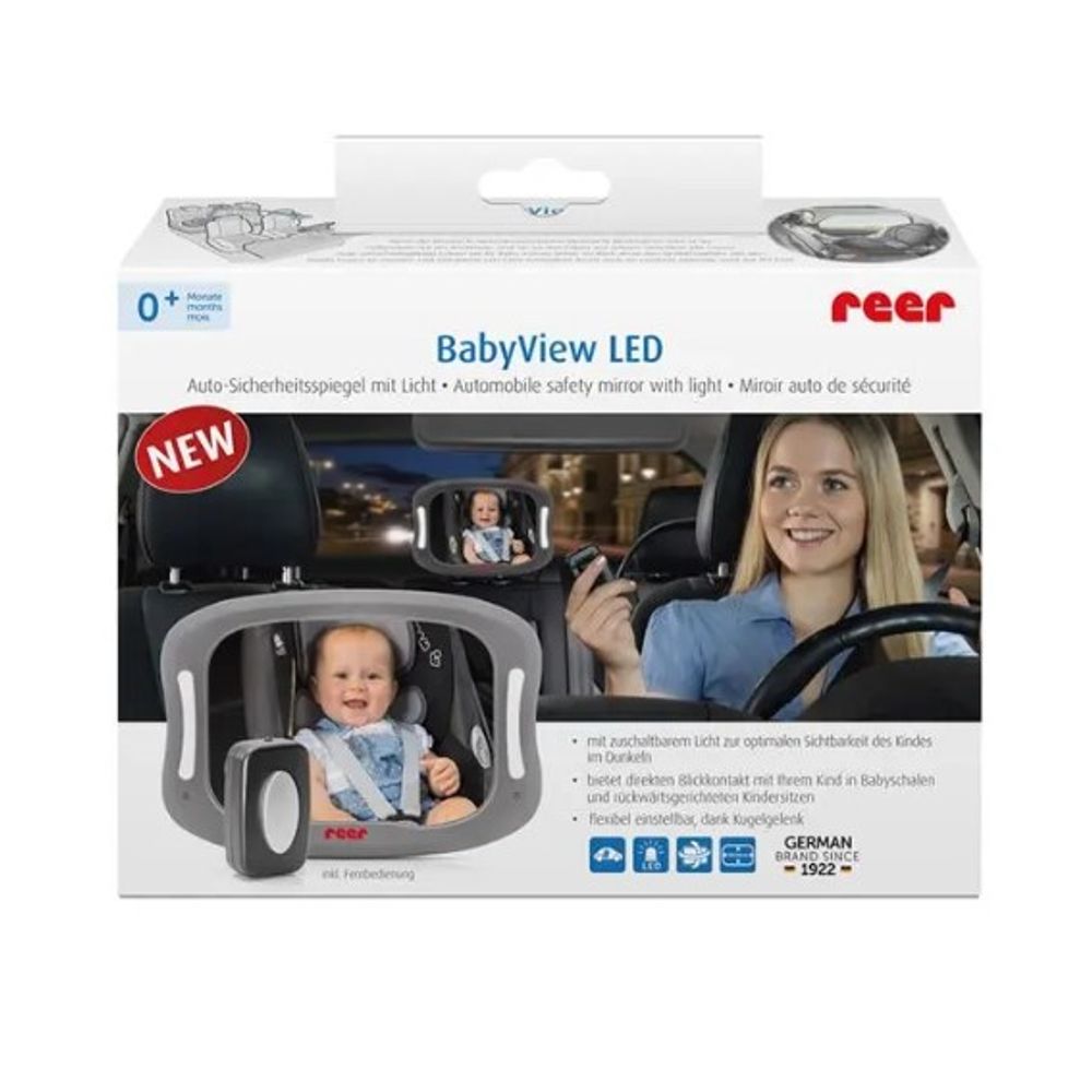 Reer Retrovizor za nadzor bebe BabyView sa LED svjetlom 86101 slika 8