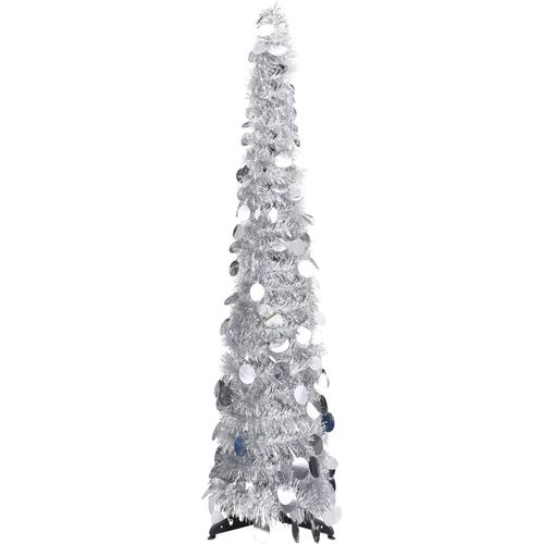 Prigodno umjetno božićno drvce srebrno 120 cm PET slika 11