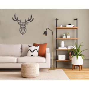 Deer Black Decorative Metal Wall Accessory