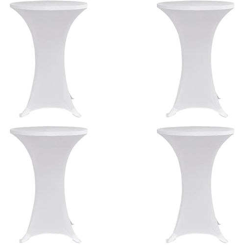 Navlaka za stol za stajanje Ø 60 cm bijela rastezljiva 4 kom slika 24