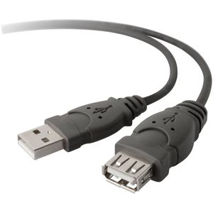 Belkin USB kabel USB 2.0 USB-A utikač, USB-A utičnica 3.00 m crna UL certificiran F3U153BT3M